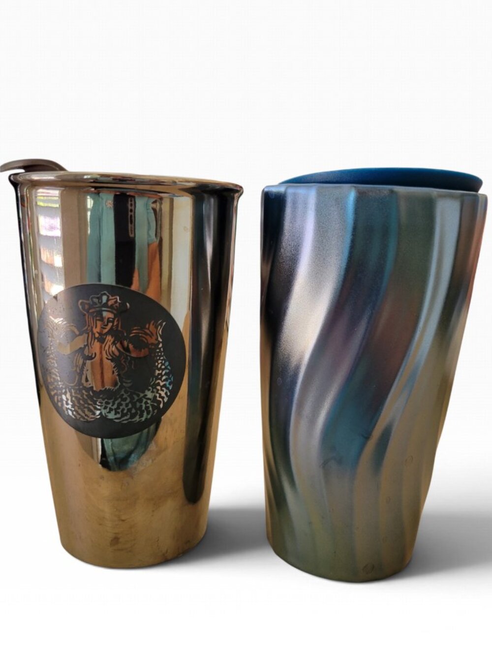 Starbucks Pike Limited Edition & Iridescent Blue Wave Tumbler Set (12 oz)